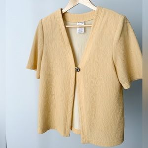 Yellow Short Sleeve Blazer